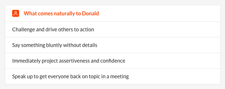 Donald Trump Personality what comes naturally